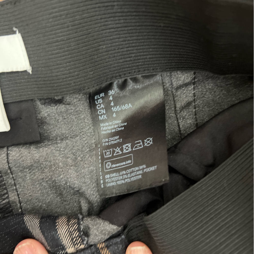 H&M Charcoal and Black Trousers size 4 - Picture 3 of 4